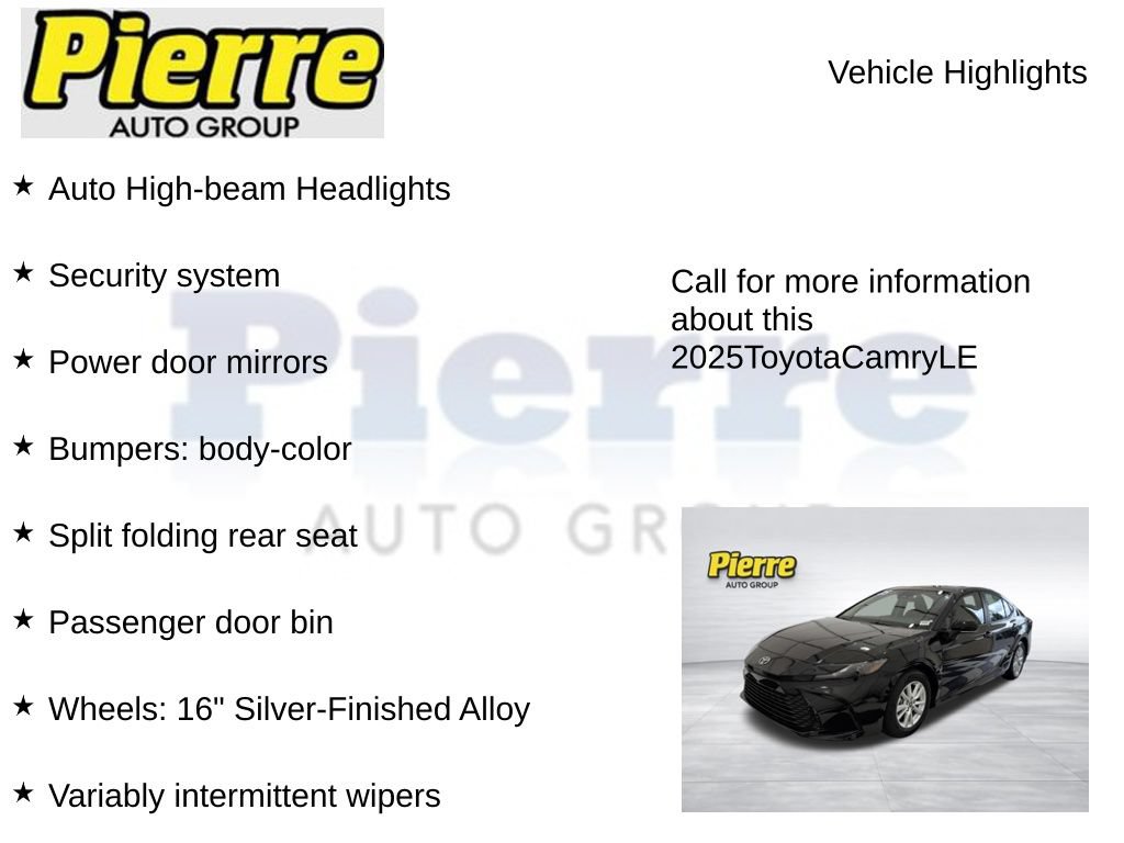 Used 2025 Toyota Camry LE FWD image 22