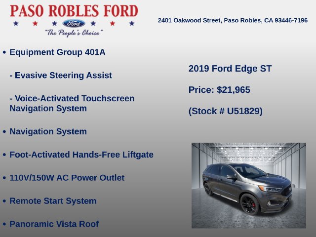 Used 2019 Ford Edge ST w/ Equipment Group 401A AWD/4WD image 7