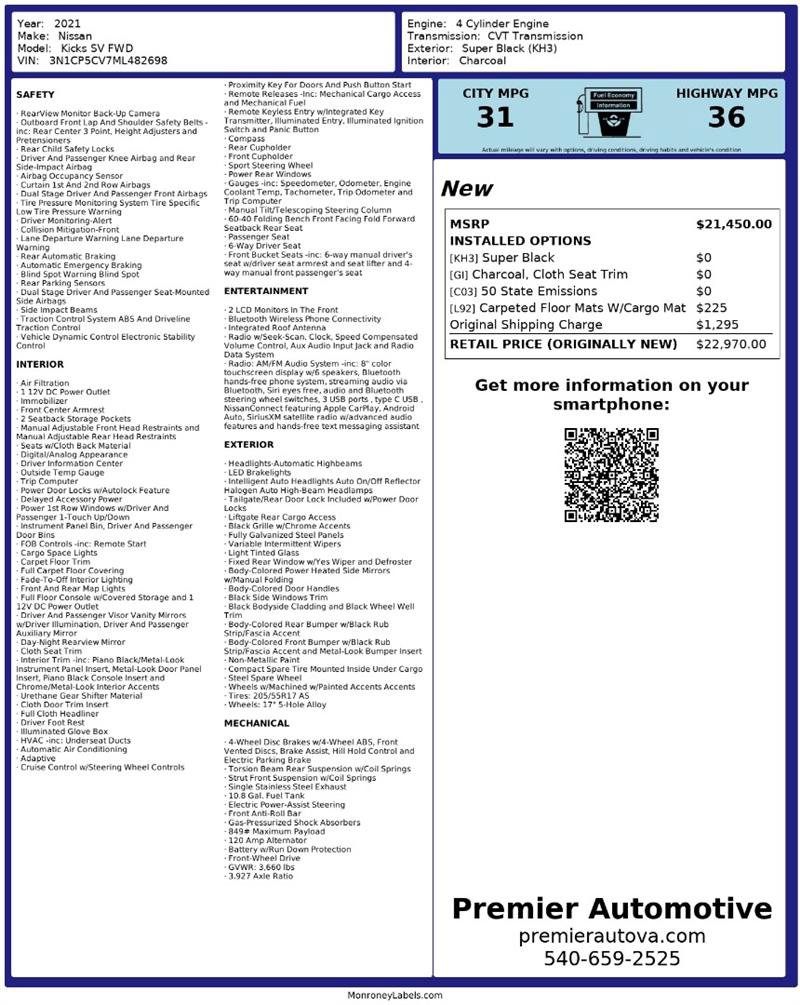 Used 2021 Nissan Kicks SV image 3