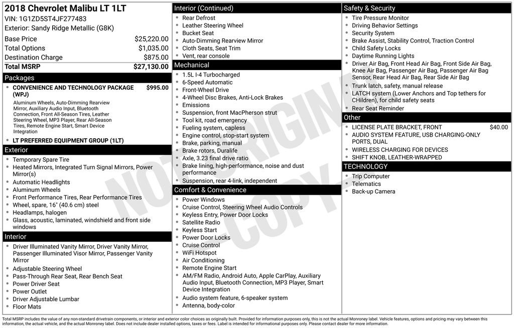 Used 2018 Chevrolet Malibu LT image 39