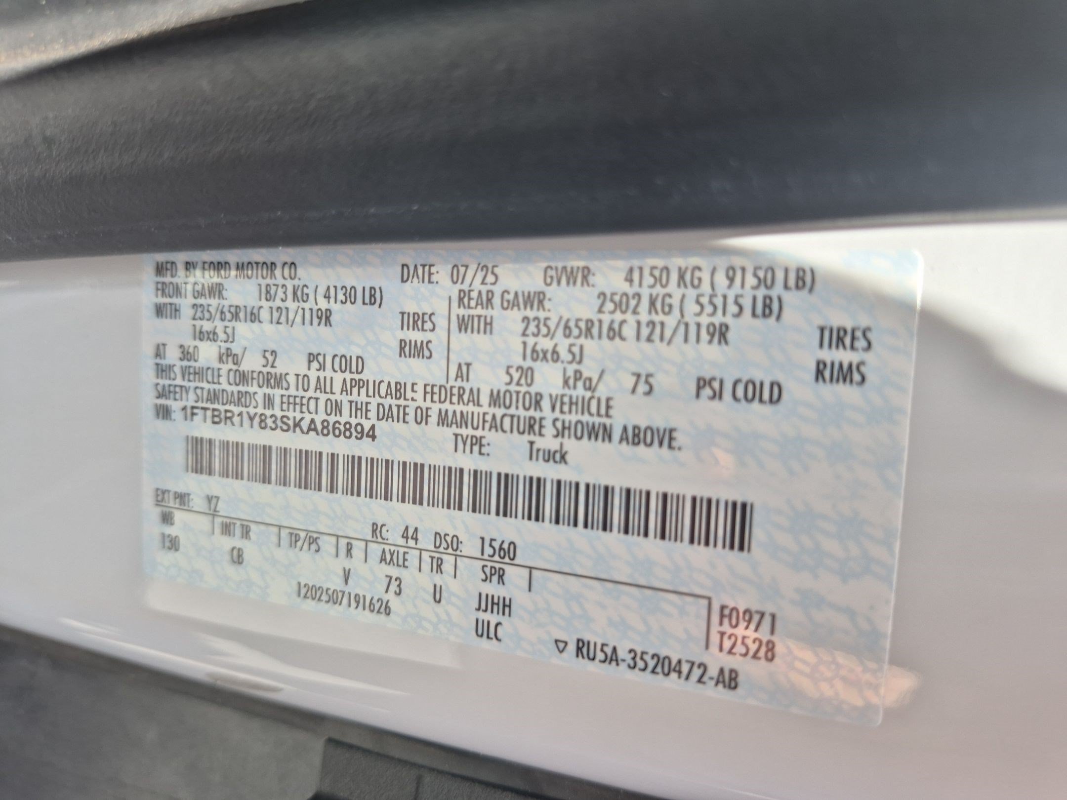Used 2025 Ford Transit 250 Low Roof w/ Exterior Upgrade Package RWD image 30