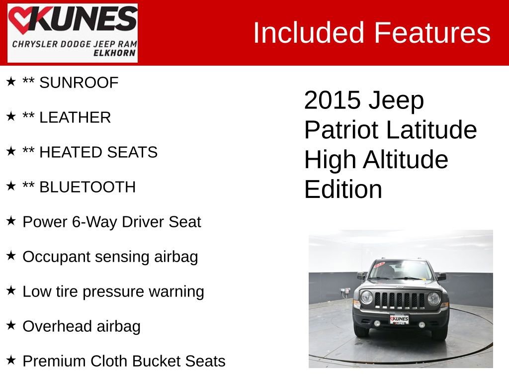 Used 2015 Jeep Patriot High Altitude image 3