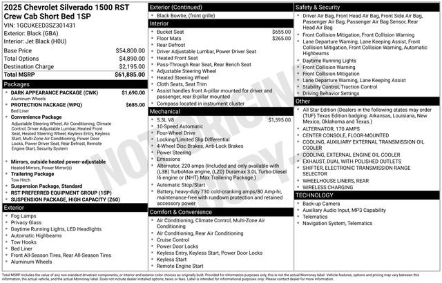 Used 2025 Chevrolet Silverado 1500 RST w/ Dark Appearance Package image 35