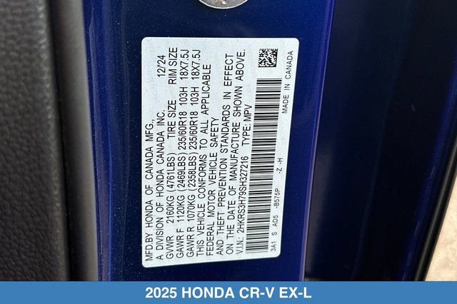Certified 2025 Honda CR-V EX-L image 33