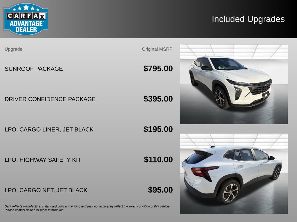 Used 2025 Chevrolet Trax RS w/ Sunroof Package FWD image 3
