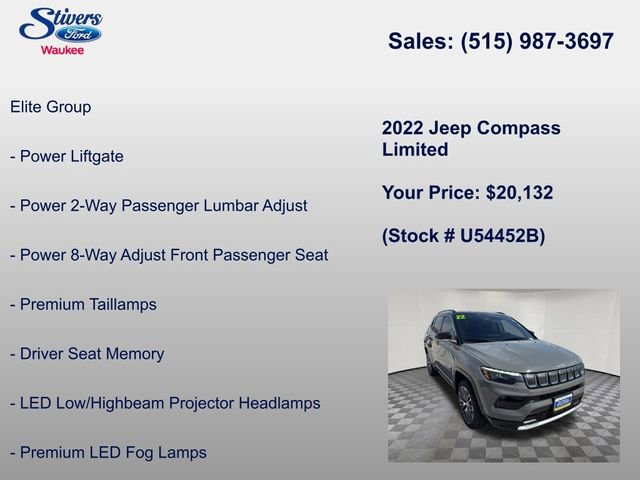 Used 2022 Jeep Compass Limited w/ Elite Group AWD/4WD image 16