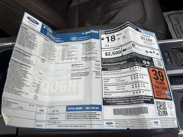 Used 2016 Ford F150 King Ranch w/ Equipment Group 601A Luxury AWD/4WD image 46