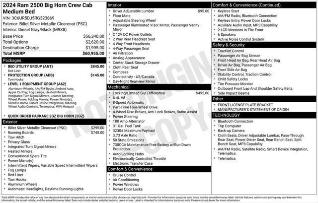 Certified 2024 RAM 2500 Big Horn w/ Bed Utility Group image 40