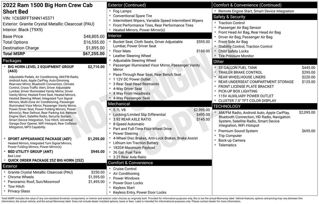 Used 2022 RAM 1500 Big Horn AWD/4WD image 69