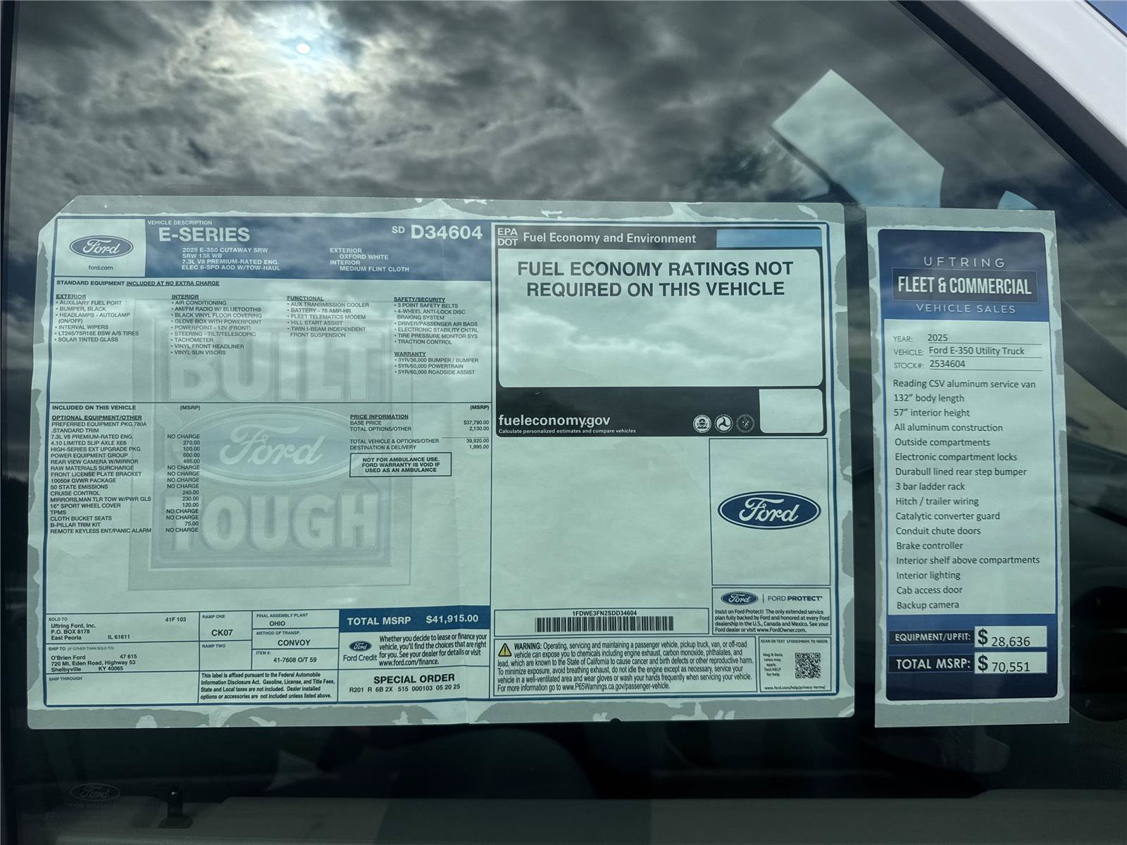 New 2025 Ford E-350 and Econoline 350 Super Duty w/ Power Equipment Group RWD image 15
