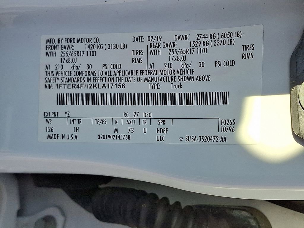 Used 2019 Ford Ranger XLT w/ Equipment Group 301A Mid image 26