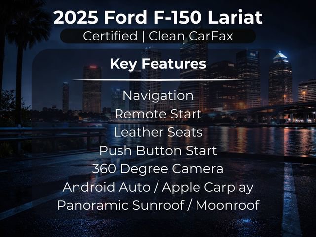 Certified 2025 Ford F150 Lariat w/ Equipment Group 501A Mid image 14