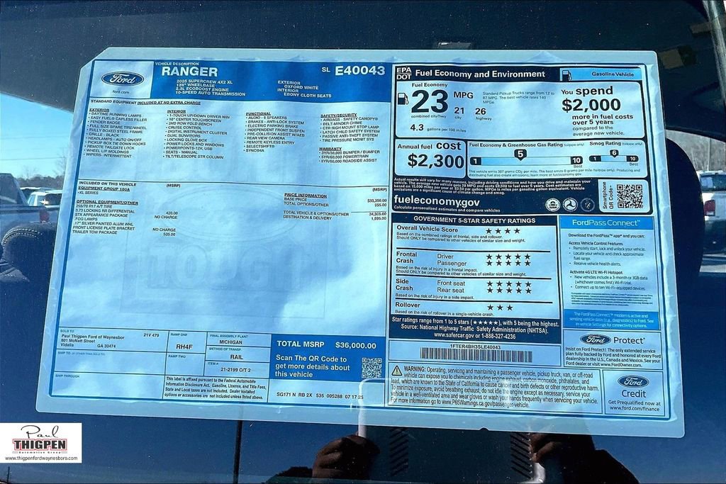 New 2025 Ford Ranger XL w/ Trailer Tow Package image 14