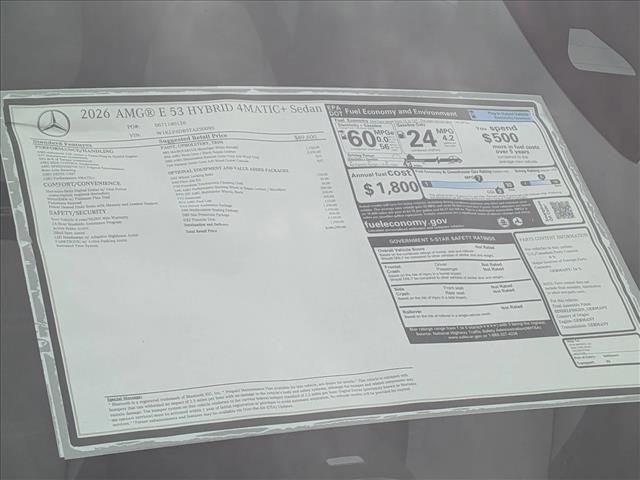 New 2026 Mercedes-Benz E 53 AMG e 4MATIC Sedan image 19