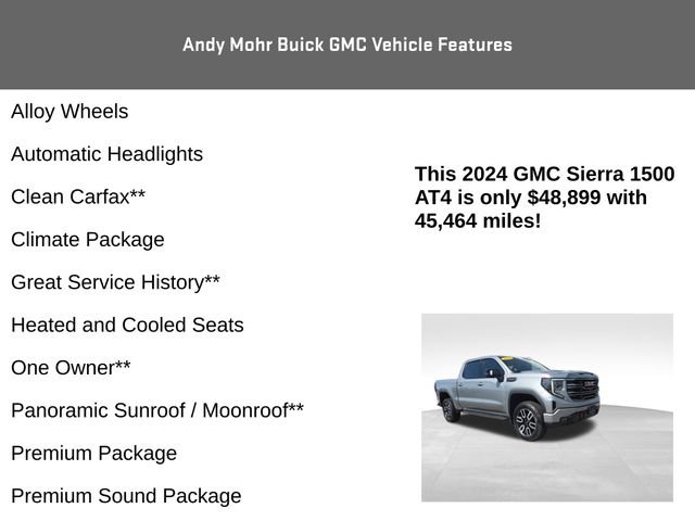 Used 2024 GMC Sierra 1500 AT4 w/ Technology Package AWD/4WD image 8