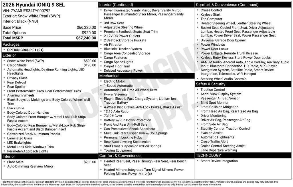 New 2026 Hyundai Ioniq 9 SEL image 6