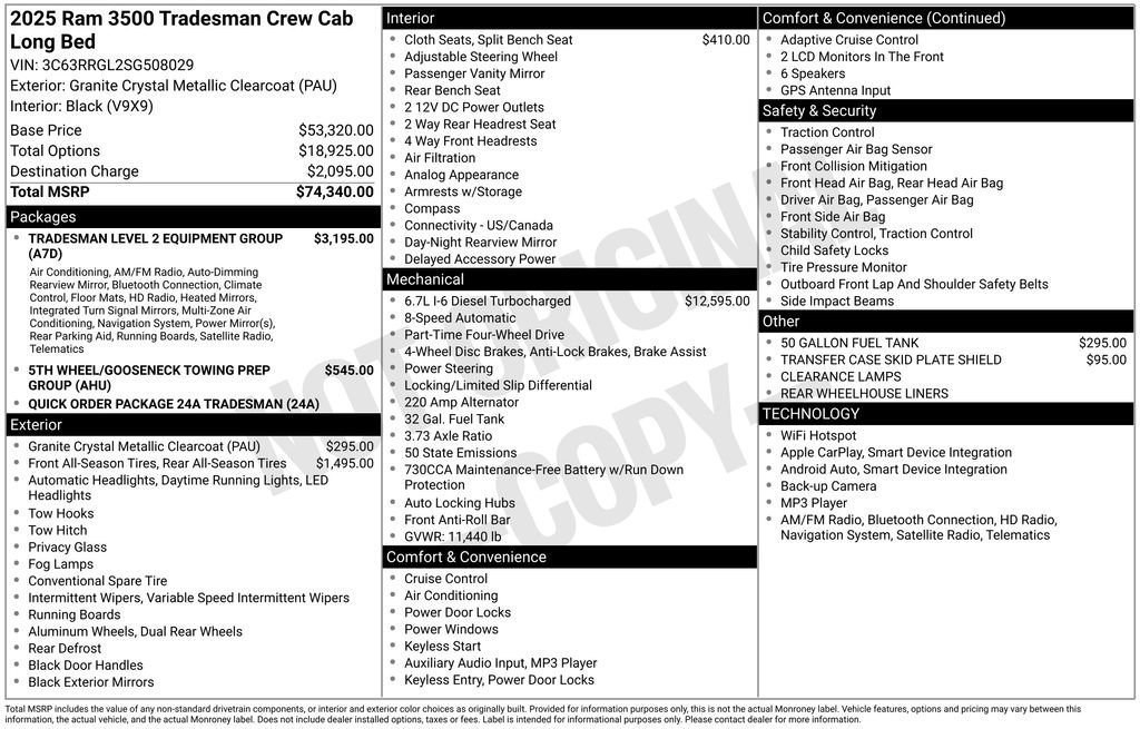Used 2025 RAM 3500 Tradesman image 15
