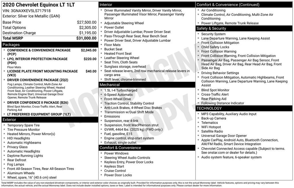 Used 2020 Chevrolet Equinox LT image 4