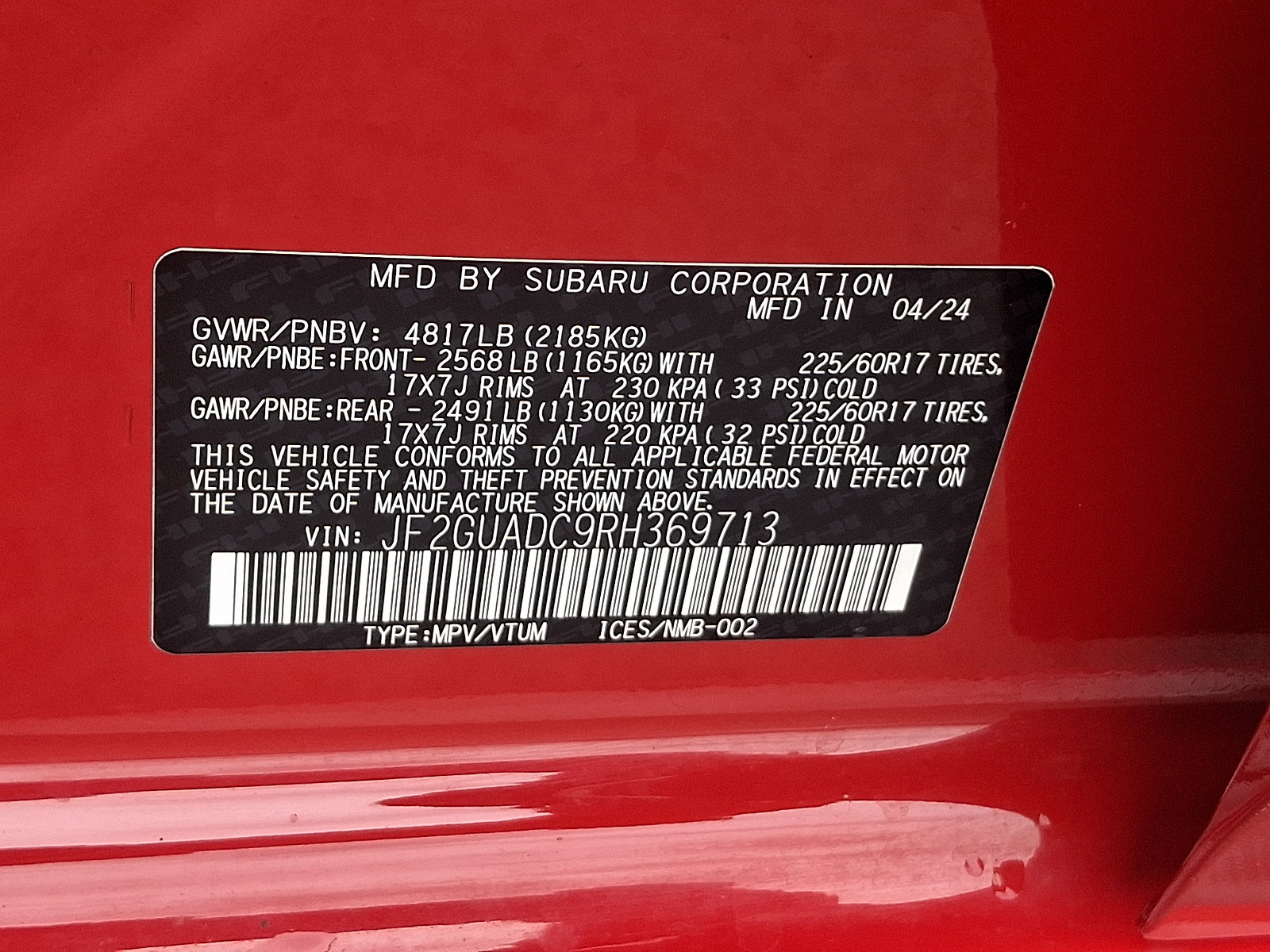 Certified 2024 Subaru Crosstrek 2.0i Premium AWD/4WD image 26