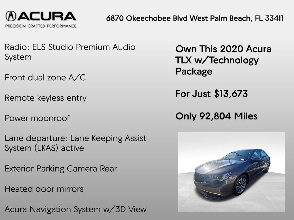 Used 2020 Acura TLX w/ Technology Package FWD image 20