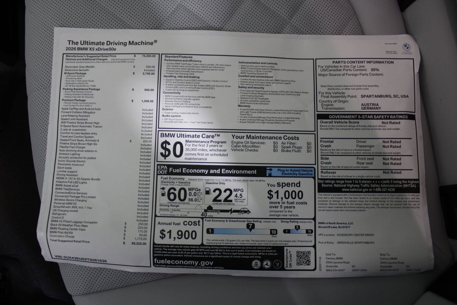 New 2026 BMW X5 xDrive50e w/ M Sport Package AWD/4WD image 21