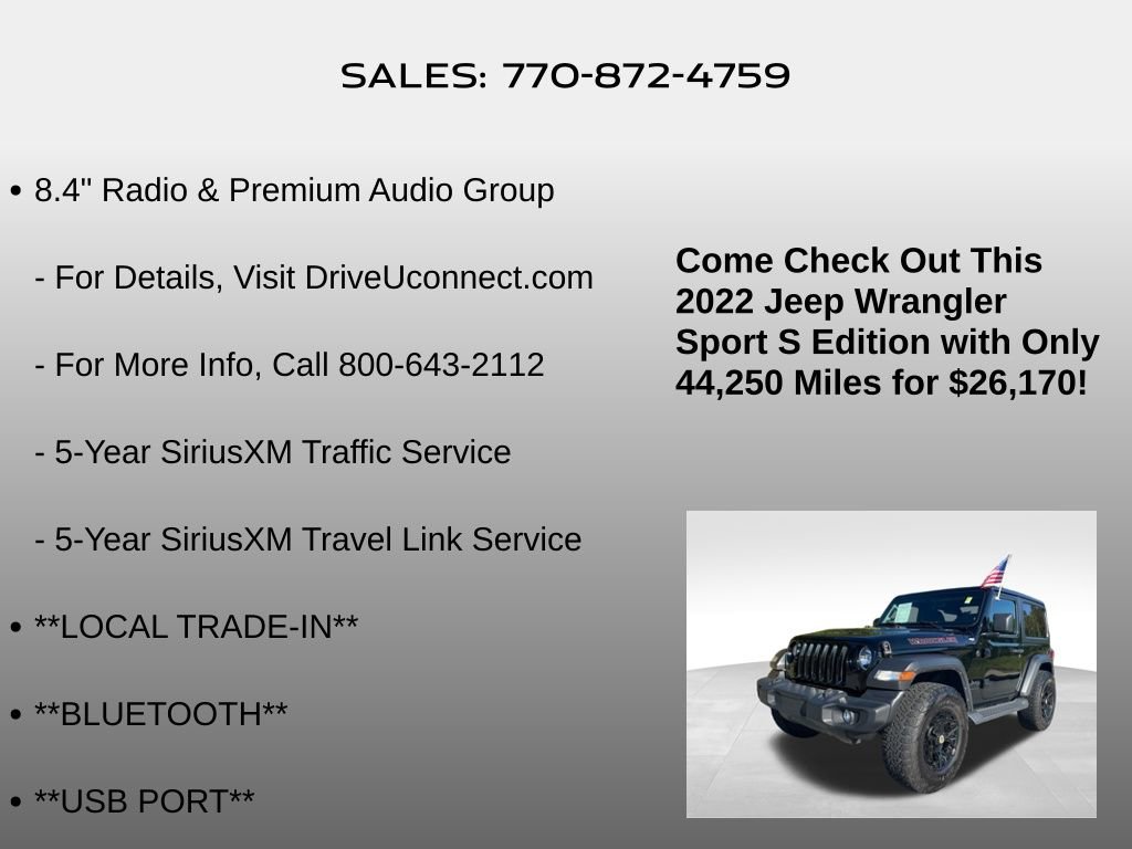 Used 2022 Jeep Wrangler Sport AWD/4WD image 15