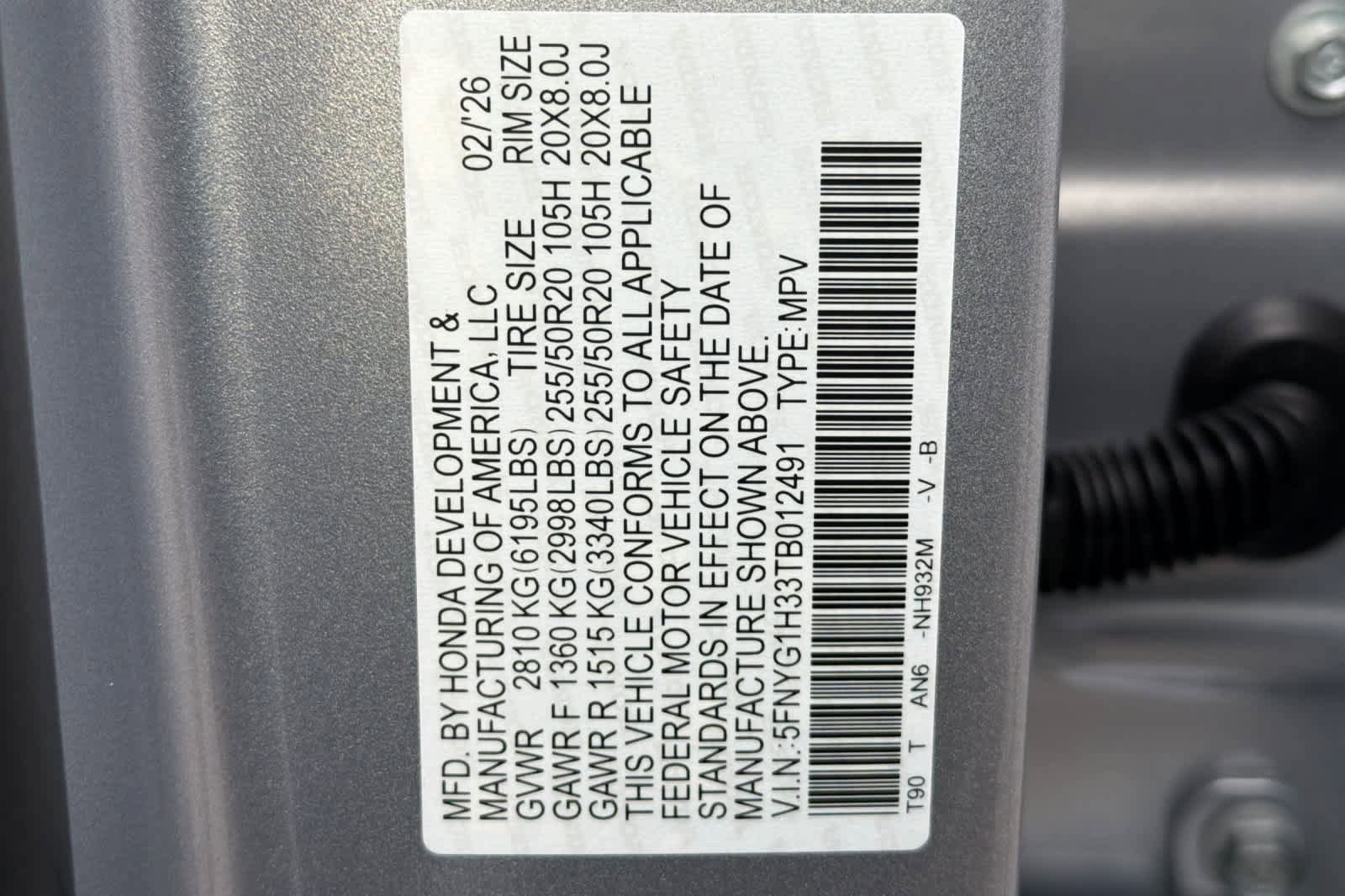 New 2026 Honda Pilot Sport image 29