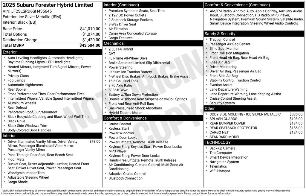 Certified 2025 Subaru Forester Limited AWD/4WD image 8