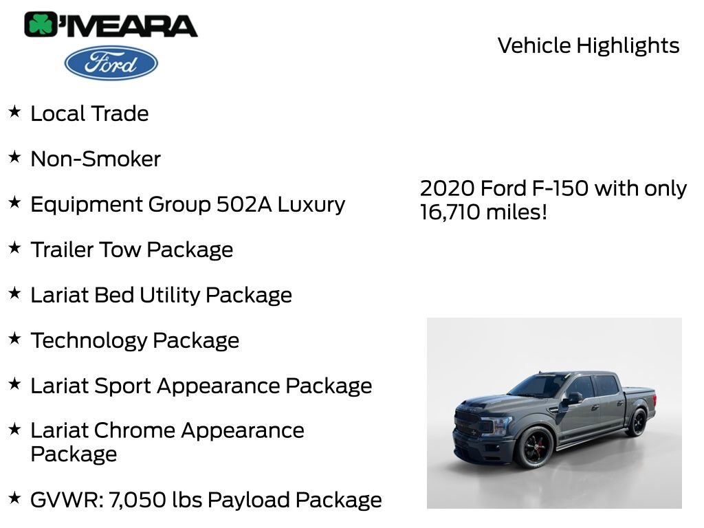 Used 2020 Ford F150 Lariat w/ Equipment Group 502A Luxury AWD/4WD image 8