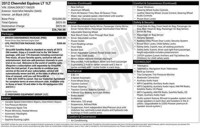 Used 2012 Chevrolet Equinox LT w/ Driver Convenience Package FWD image 28
