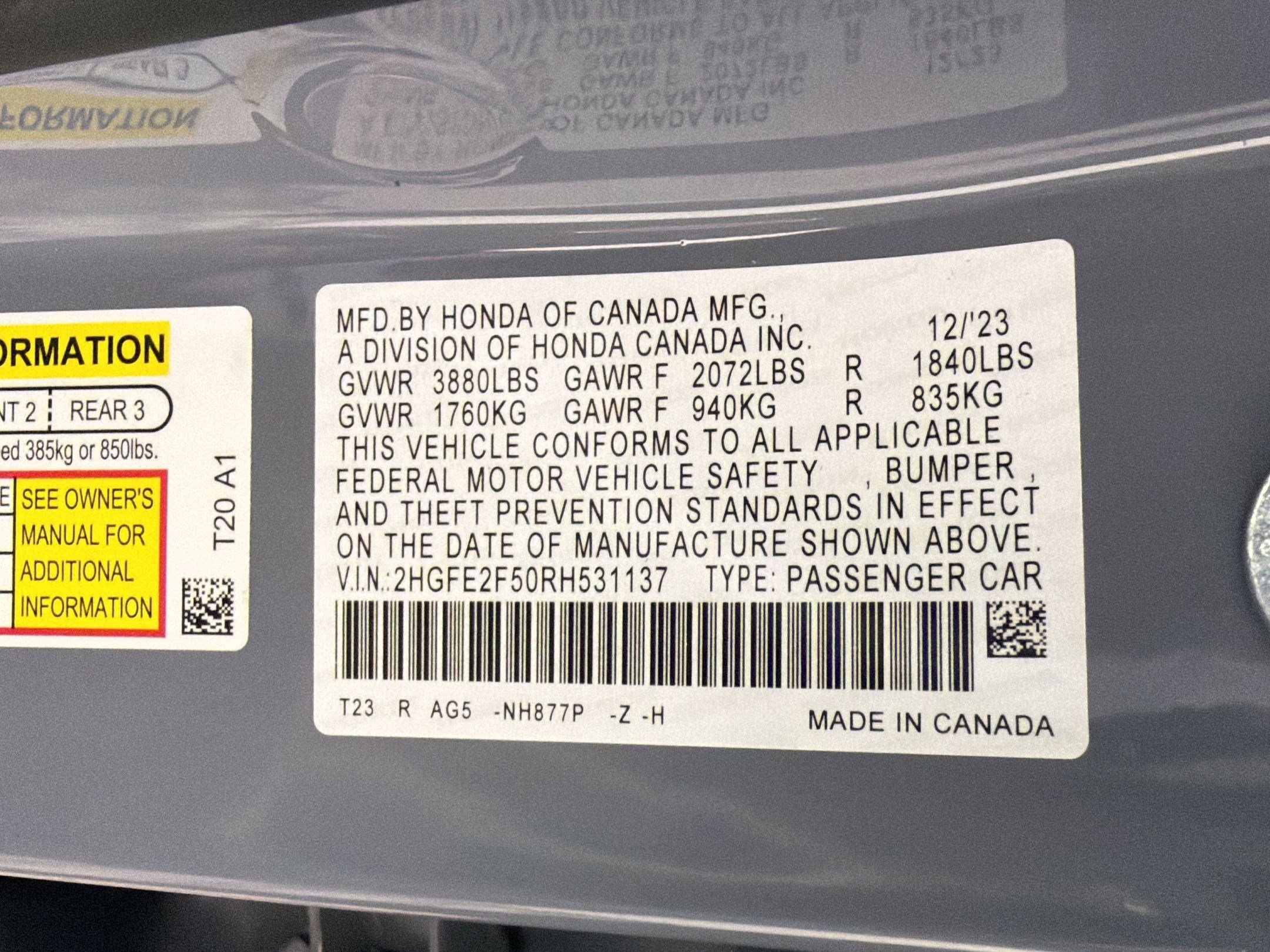 Used 2024 Honda Civic Sport image 15