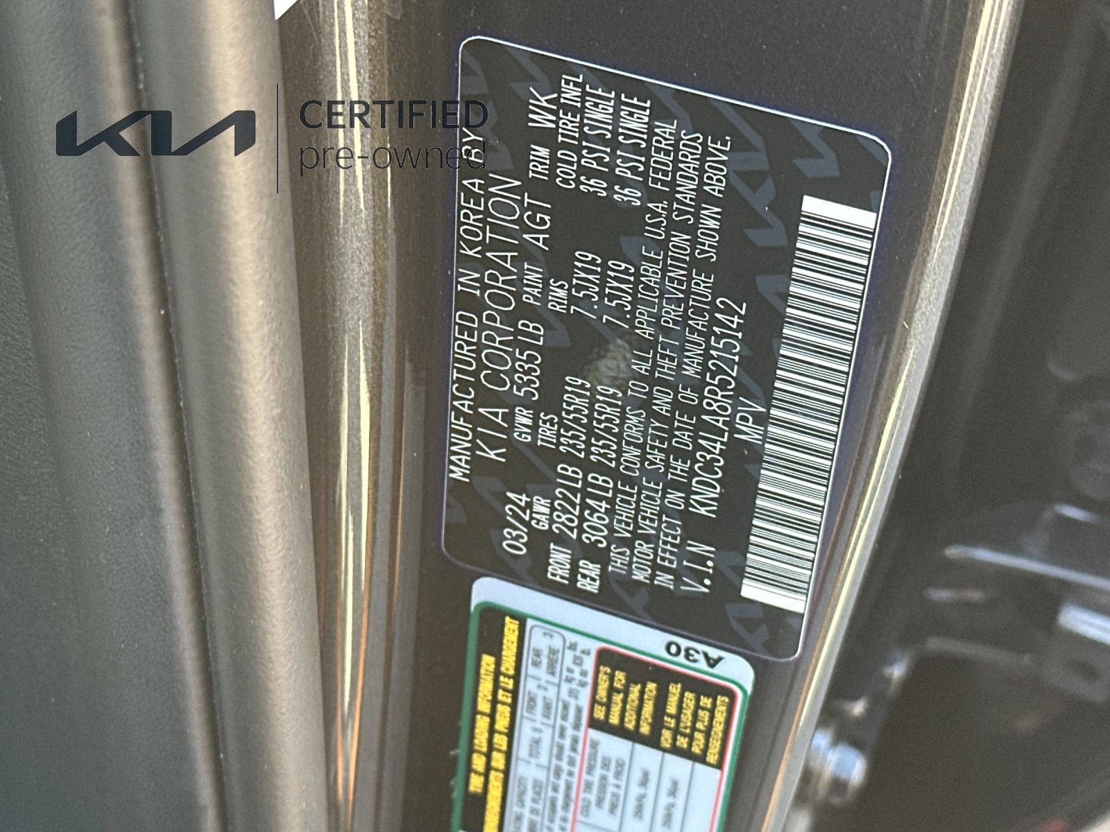 Certified 2024 Kia EV6 Light RWD image 30