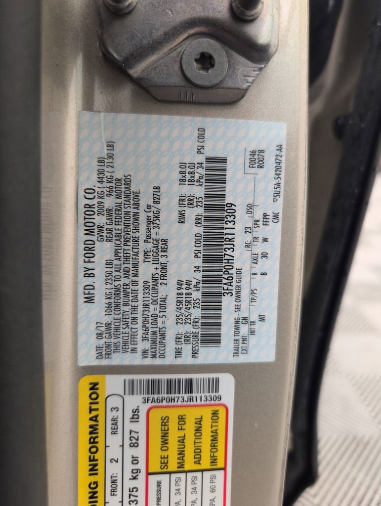 Used 2018 Ford Fusion SE w/ Equipment Group 201A FWD image 40