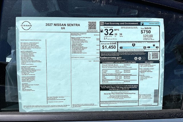 New 2027 Nissan Sentra SR w/ SR All Weather Package FWD image 13