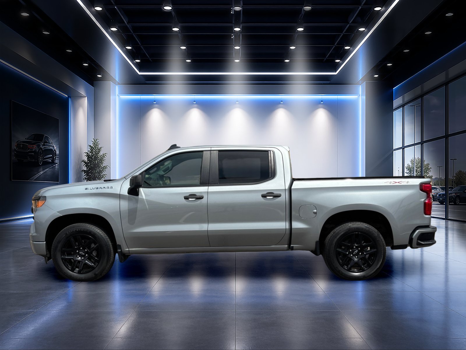 Used 2024 Chevrolet Silverado 1500 Custom w/ Turbomax Blackout Package AWD/4WD image 7