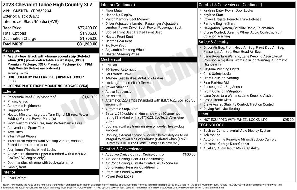 Used 2023 Chevrolet Tahoe High Country AWD/4WD image 46