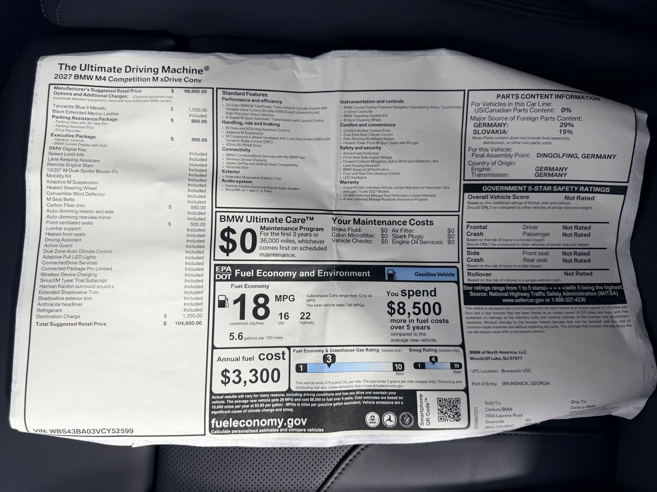 New 2027 BMW M4 xDrive Competition w/ Executive Package AWD/4WD image 28