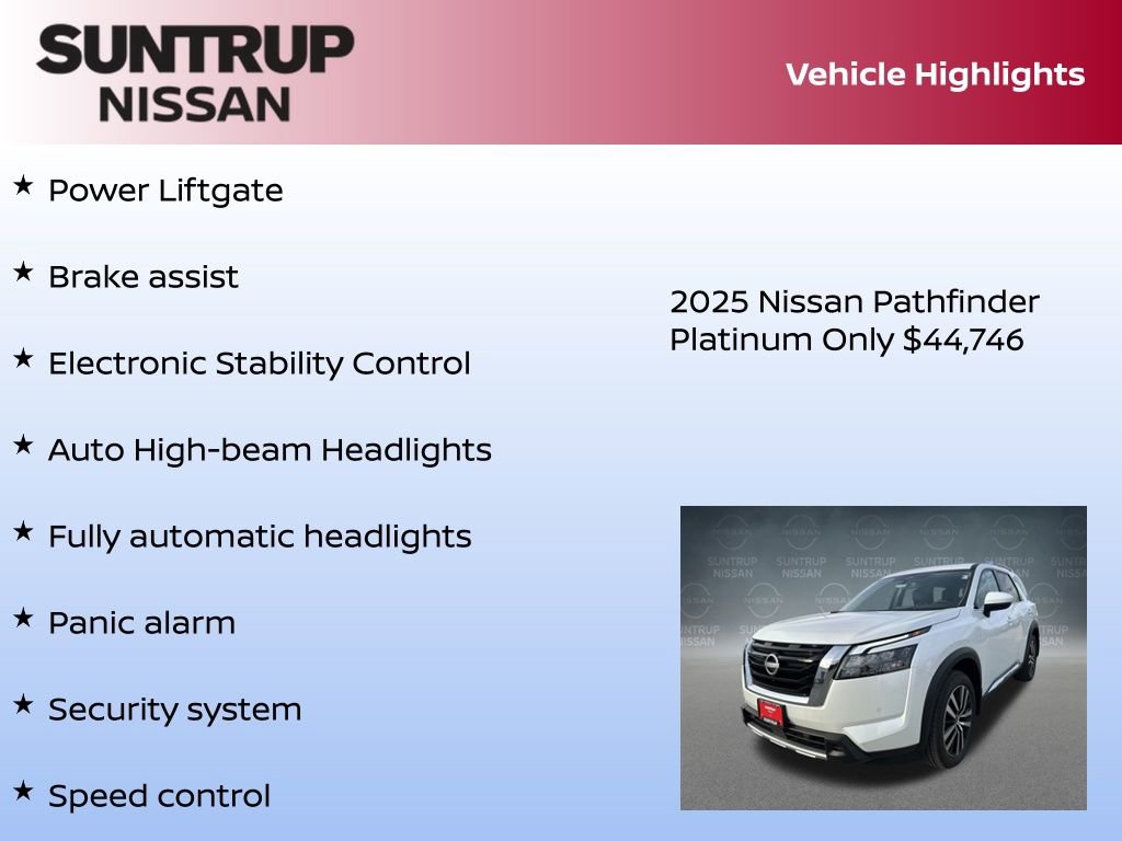 New 2025 Nissan Pathfinder Platinum w/ Cargo Package image 30