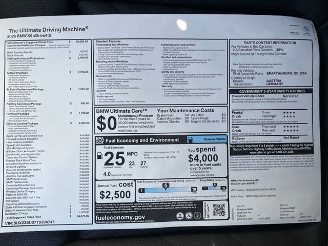 New 2026 BMW X5 xDrive40i w/ M Sport Package image 26