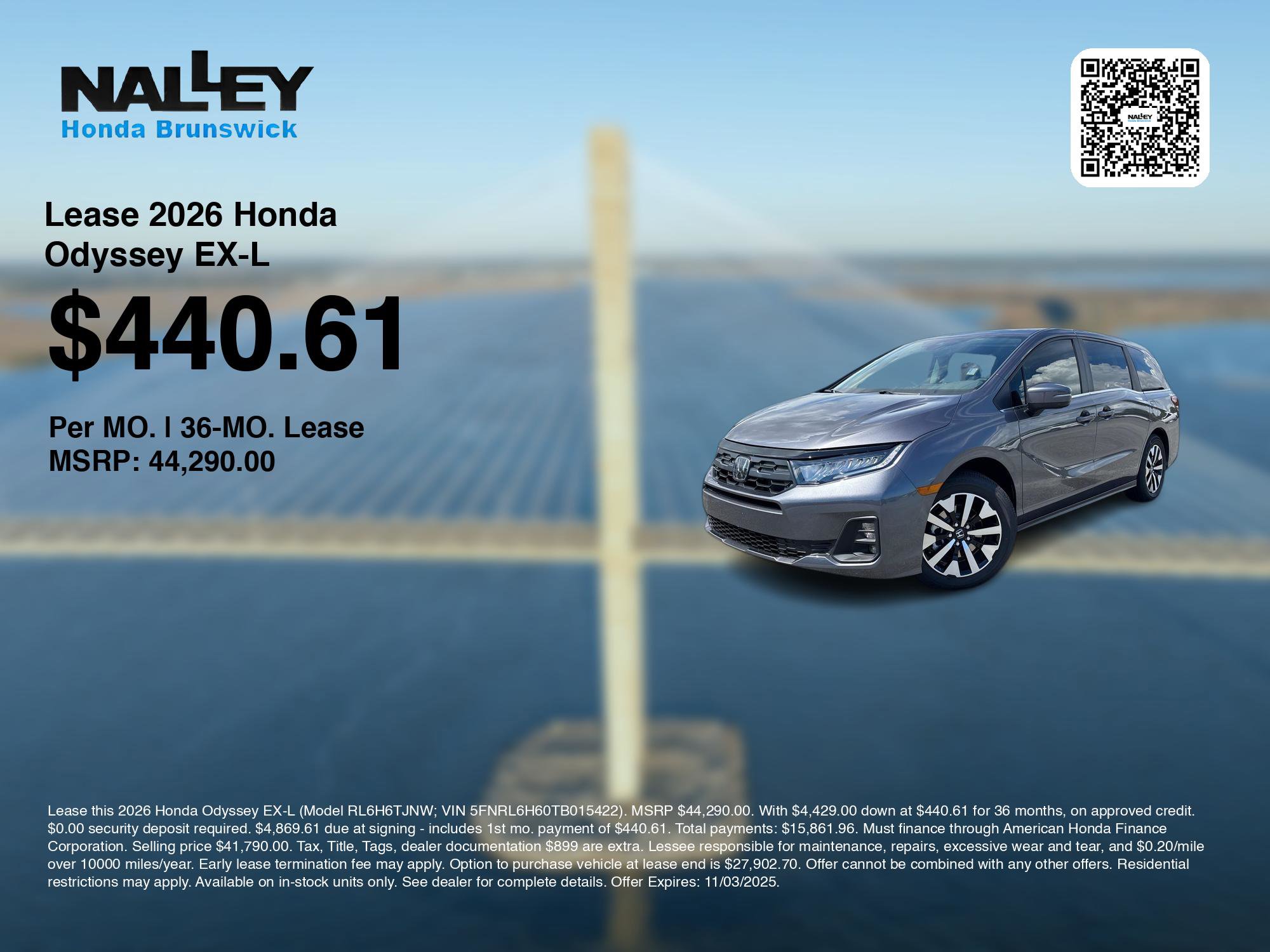 New 2026 Honda Odyssey EX-L image 3