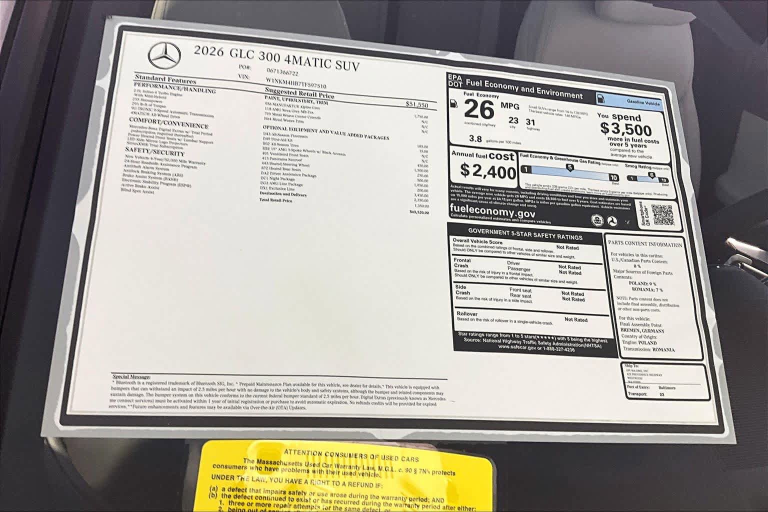 New 2026 Mercedes-Benz GLC 300 4MATIC image 18
