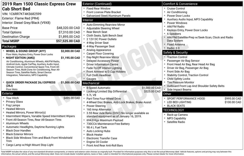 Used 2019 RAM 1500 Express w/ Wheel & Sound Group AWD/4WD image 3