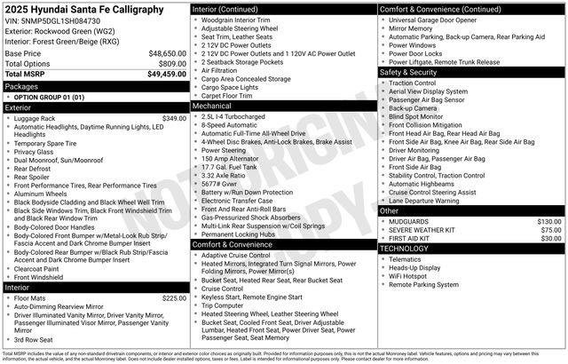 New 2025 Hyundai Santa Fe Calligraphy image 4