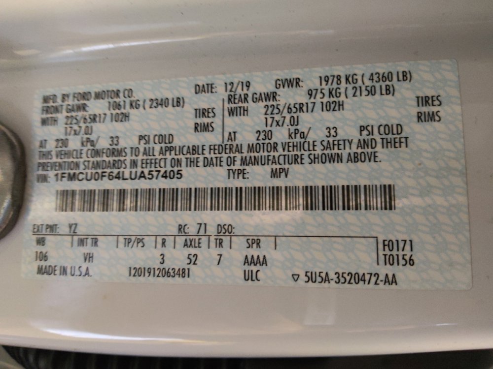 Used 2020 Ford Escape S image 33