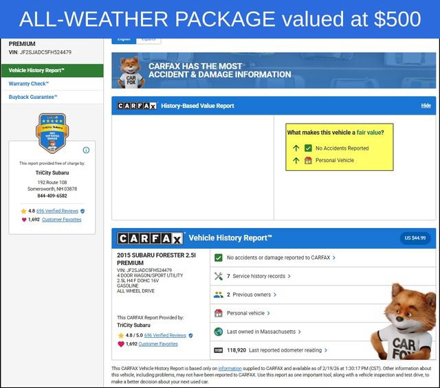 Used 2015 Subaru Forester 2.5i Premium w/ All-Weather Package image 3