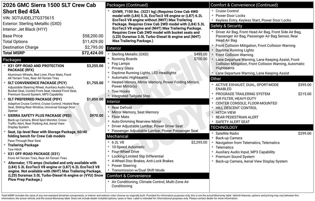 New 2026 GMC Sierra 1500 SLT AWD/4WD image 25