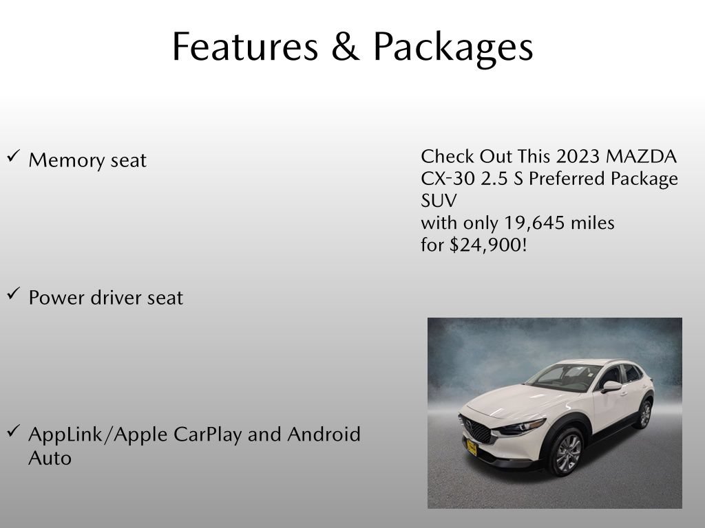 Used 2023 MAZDA CX-30 AWD 2.5 S w/ Preferred Package image 4