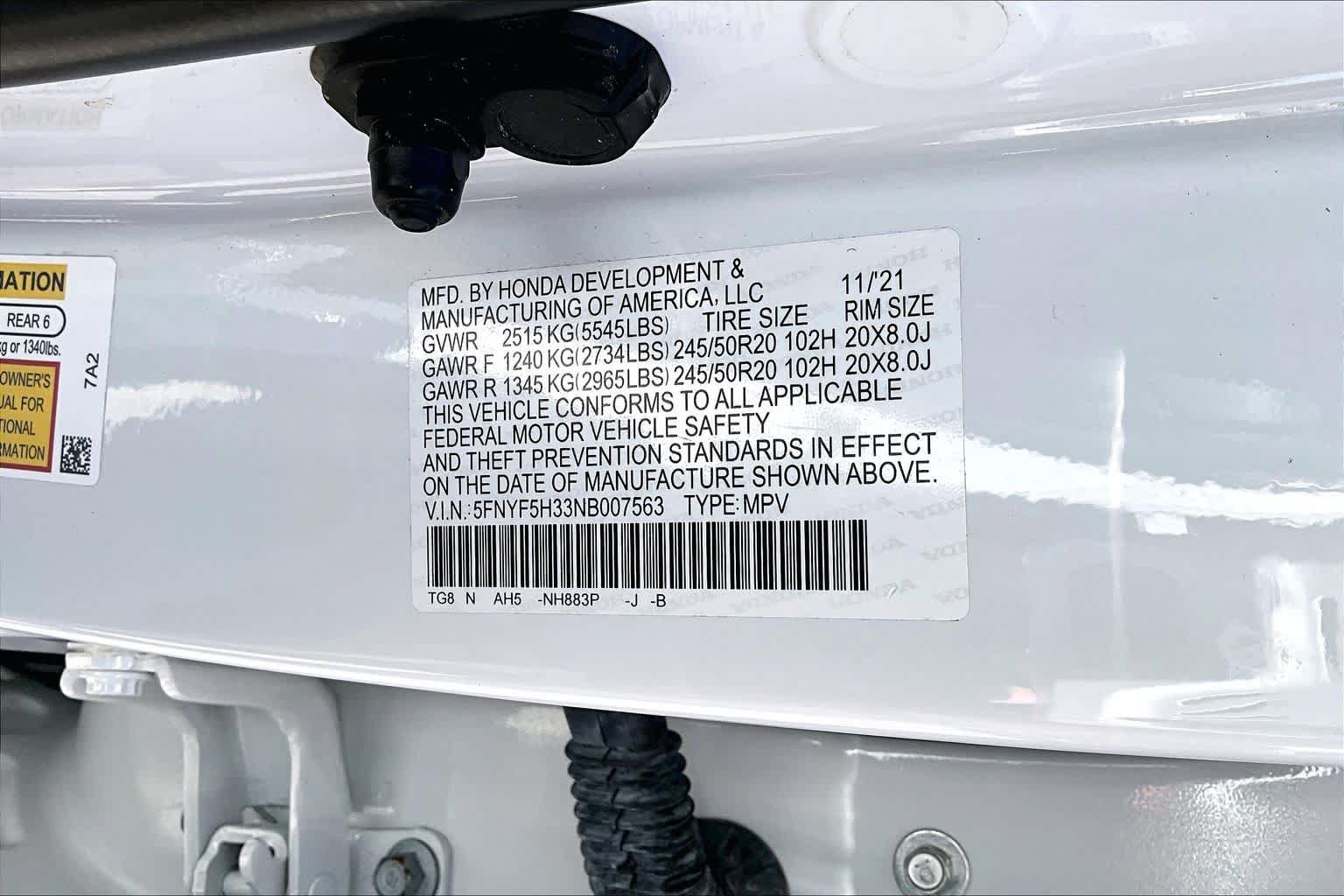 Used 2022 Honda Pilot Sport image 34