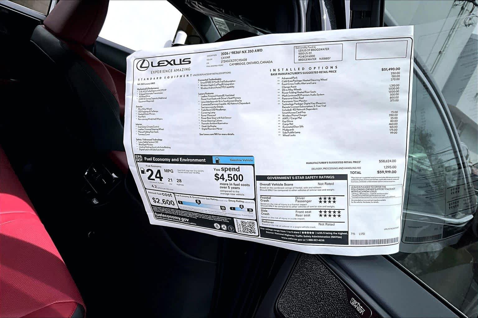 New 2026 Lexus NX 350 AWD w/ Luxury Package image 14