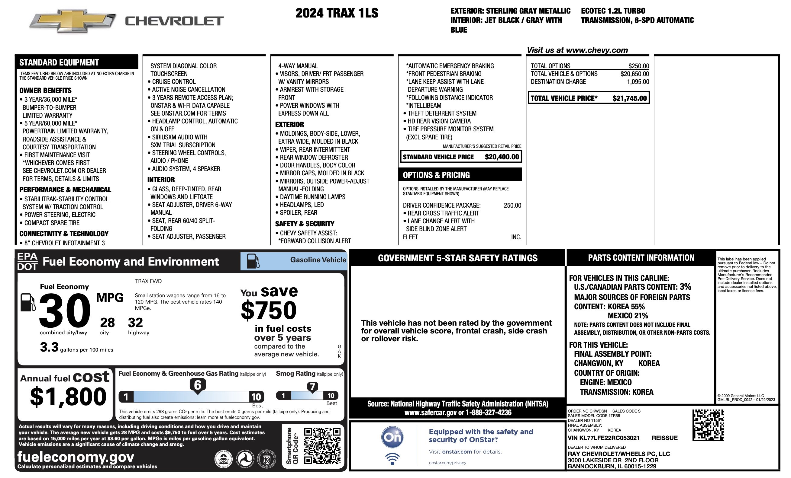 Used 2024 Chevrolet Trax LS w/ Driver Confidence Package FWD image 4